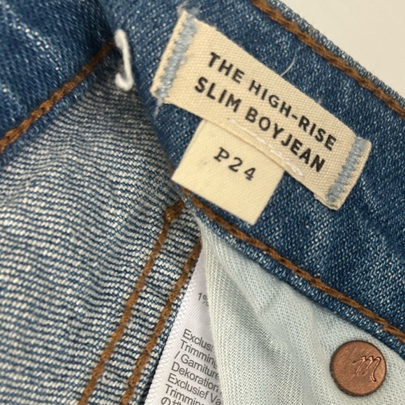 Madewell l High-Rise Slim Boyjeans Size Women P24 - Picture 9 of 9